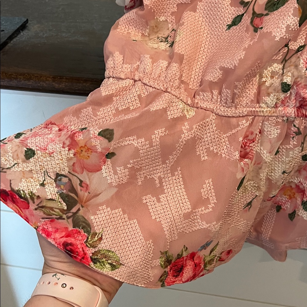 HEMANT & NANDITA Pink Floral Blouse - Picture 5 of 8